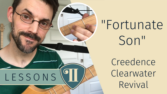 learn to play Fortunate Son on stick dulcimer guitar