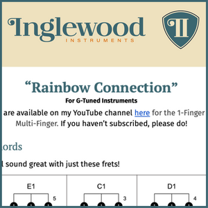 "Rainbow Connection" Dulcimer TAB Chord Guide