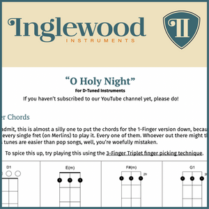 "O Holy Night" Dulcimer TAB Chord Guide