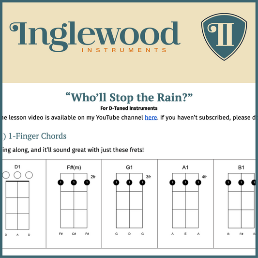 "Who'll Stop the Rain?" Dulcimer TAB Chord Guide