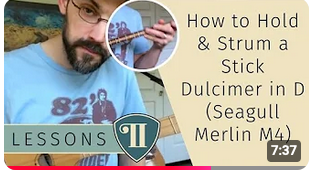 How to Hold & Strum a Stick Dulcimer Guitar in D (Seagull Merlin M4)