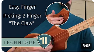 "2-Finger Claw" Fingerpick | Seagull Merlin (G) Dulcimer Guitar - Works with D too