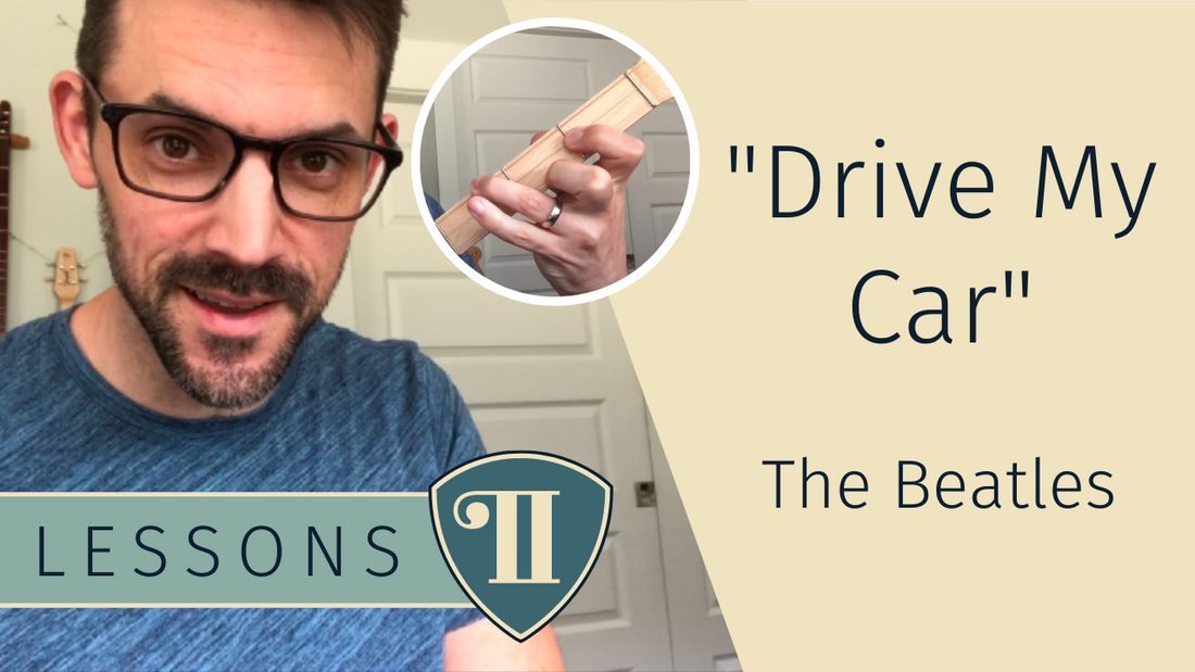 Learn "drive my car" by the beatles on a seagull merlin stick dulcimer guitar