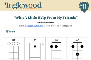 "With a Little Help from My Friends" Dulcimer TAB Chord Guide