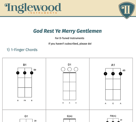"God Rest Ye Merry Gentlemen" TAB w/ Chords