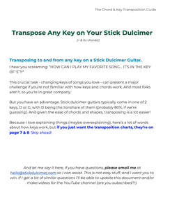 Dulcimer Key Change Guide