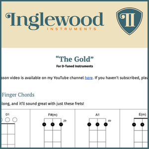 "The Gold" Dulcimer TAB Chord Guide