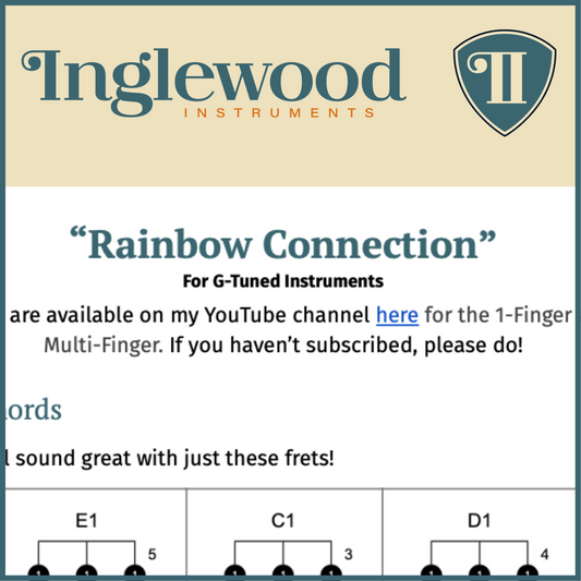 "Rainbow Connection" Dulcimer TAB Chord Guide