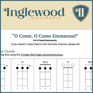 "O Come, O Come Emmanuel" Dulcimer TAB Chord Guide