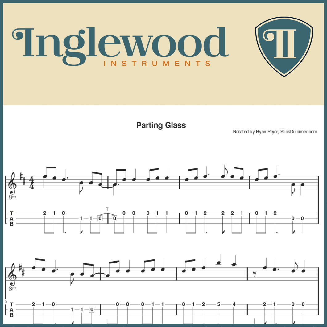 Parting Glass Dulcimer TAB Chord Guide