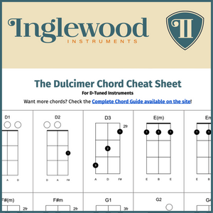 Dulcimer Guitar Chords Cheat Sheet - in D