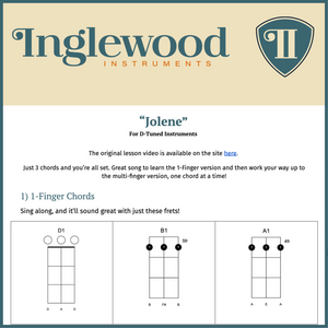 "Jolene" Dulcimer Guitar TAB Chord Guide