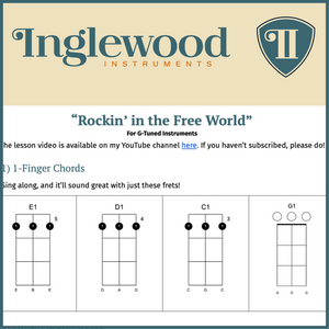 "Rockin' in the Free World" Dulcimer TAB Chord Guide