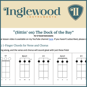 "Sittin' on the Dock of the Bay" Dulcimer TAB Chord Guide