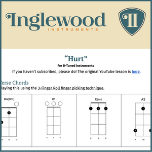 "Hurt" Dulcimer TAB Chord Guide