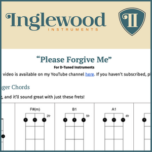 "Please Forgive Me" Dulcimer TAB Chord Guide