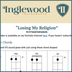 "Losing My Religion" Dulcimer TAB Chord Guide