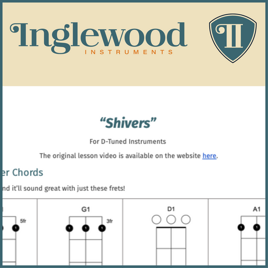 "Shivers" Dulcimer TAB Chord Guide