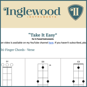 "Take It Easy" Dulcimer TAB Chord Guide