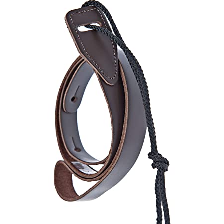 Dulcimer Guitar Strap (Brown Leather)